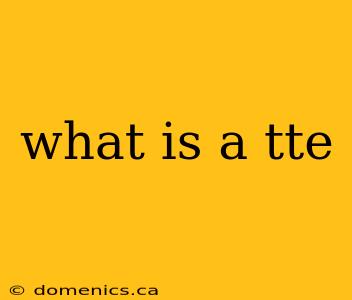 what is a tte