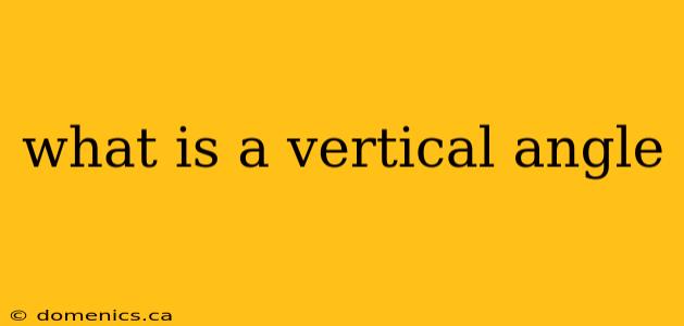 what is a vertical angle