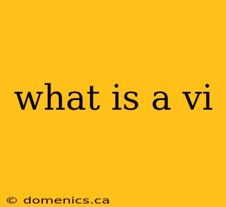 what is a vi