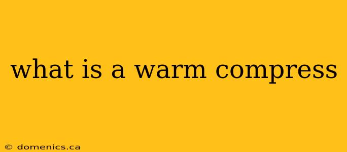 what is a warm compress