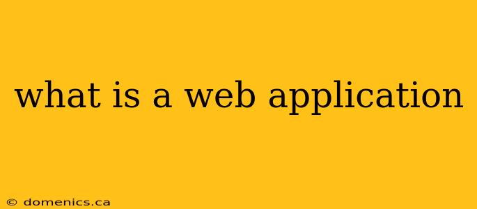 what is a web application