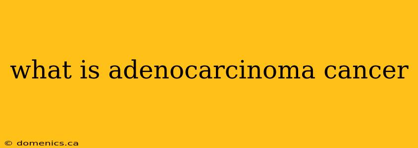 what is adenocarcinoma cancer