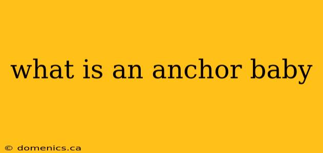 what is an anchor baby