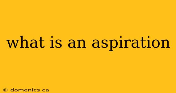 what is an aspiration