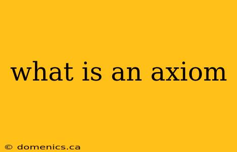 what is an axiom