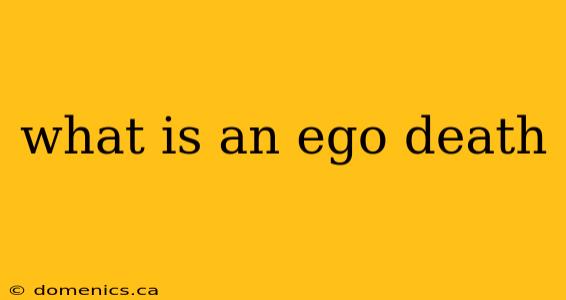 what is an ego death