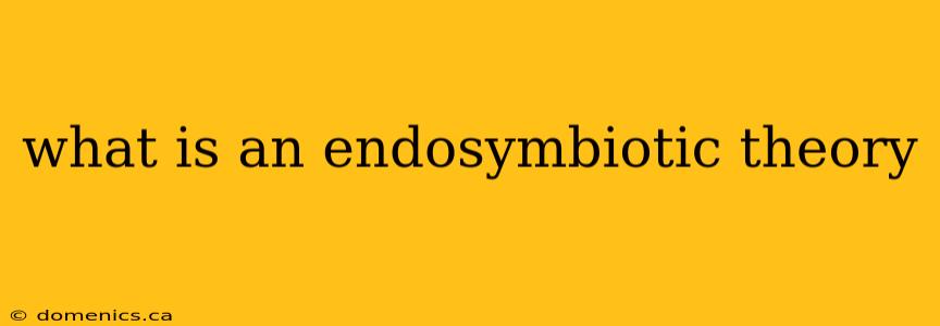 what is an endosymbiotic theory