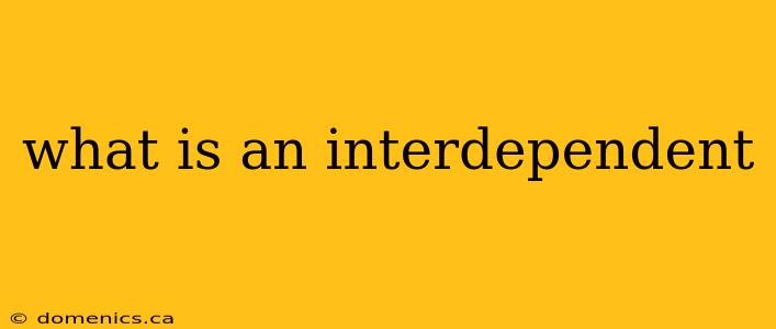 what is an interdependent