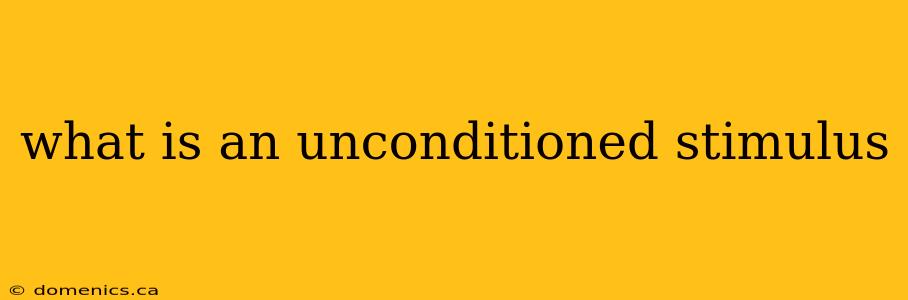 what is an unconditioned stimulus