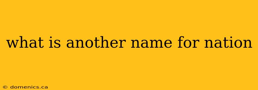 what is another name for nation