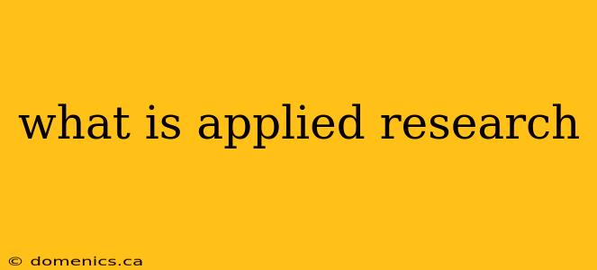 what is applied research