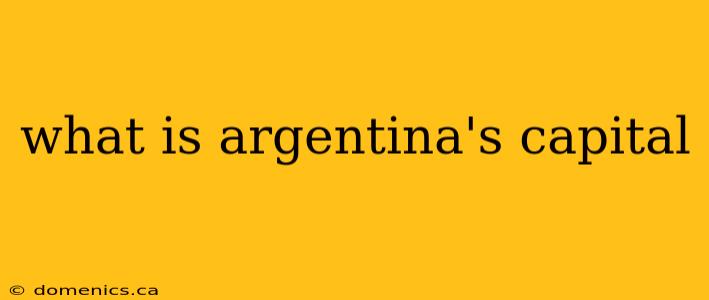 what is argentina's capital