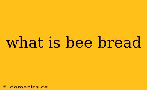 what is bee bread