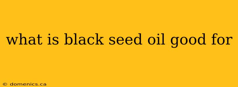 what is black seed oil good for