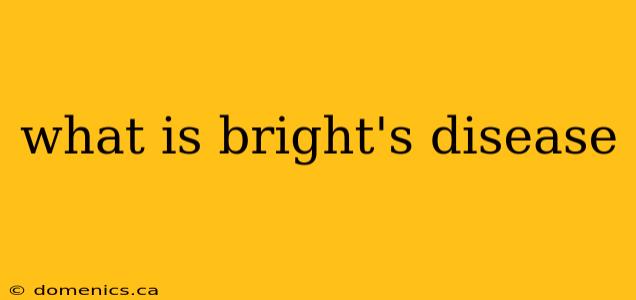 what is bright's disease