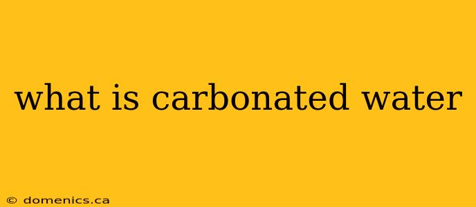 what is carbonated water