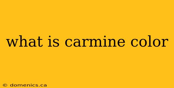 what is carmine color