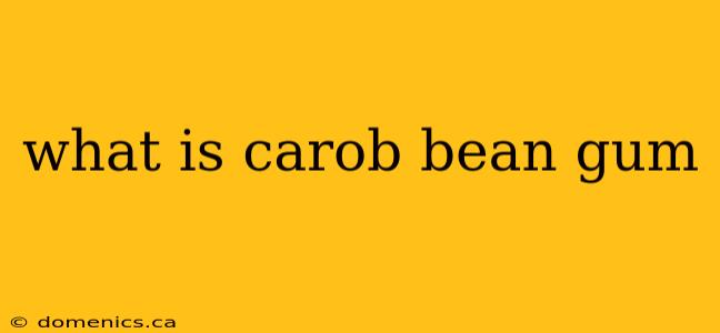 what is carob bean gum