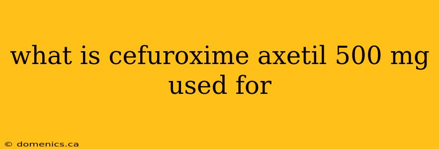 what is cefuroxime axetil 500 mg used for