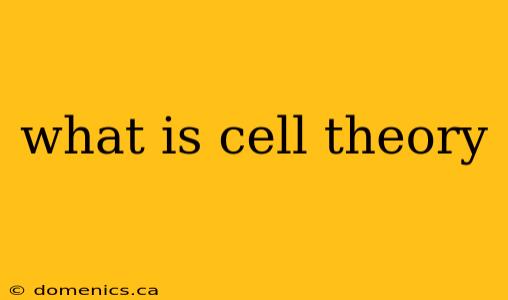 what is cell theory