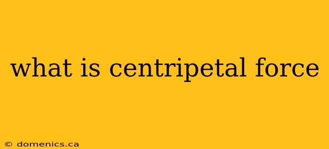 what is centripetal force