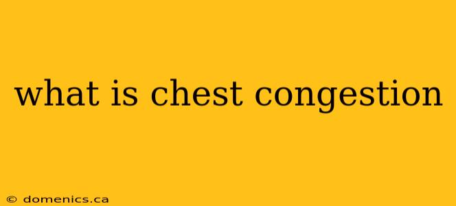 what is chest congestion