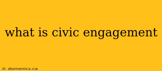 what is civic engagement