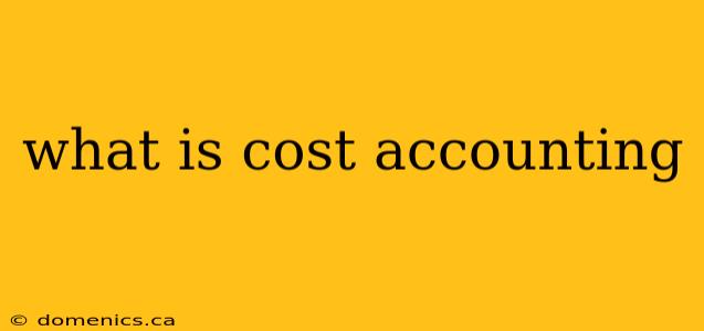 what is cost accounting