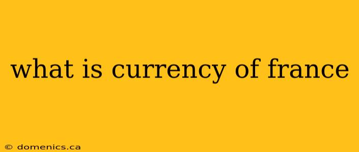 what is currency of france