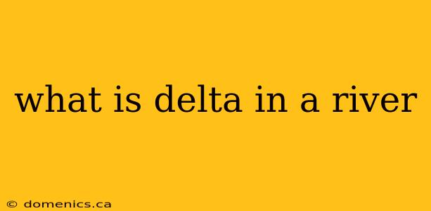 what is delta in a river