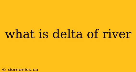 what is delta of river