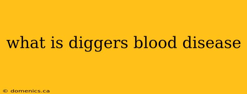 what is diggers blood disease