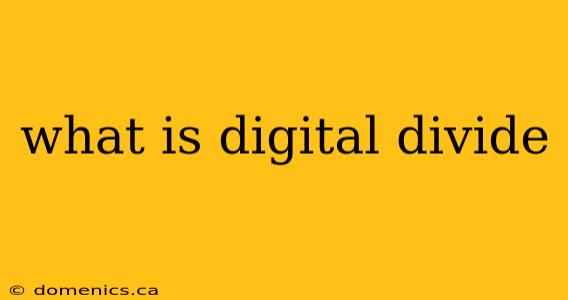 what is digital divide