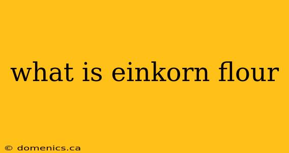 what is einkorn flour