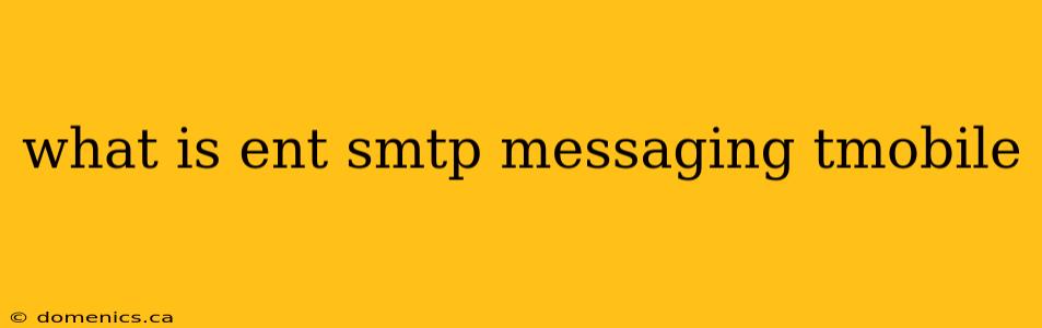 what is ent smtp messaging tmobile