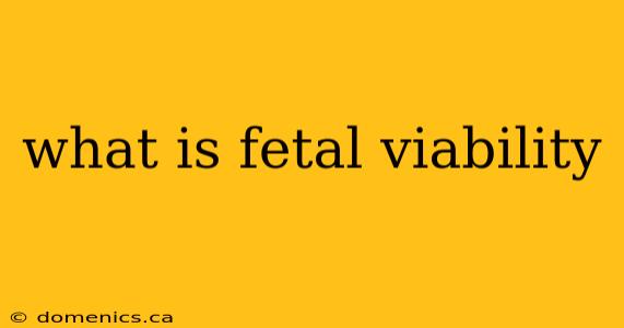 what is fetal viability