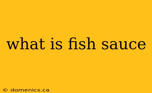 what is fish sauce