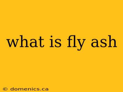 what is fly ash