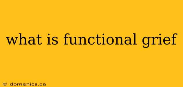 what is functional grief