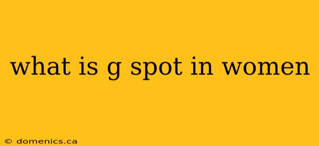 what is g spot in women