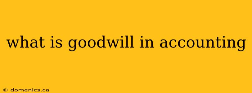 what is goodwill in accounting