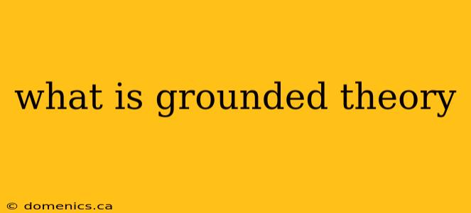 what is grounded theory