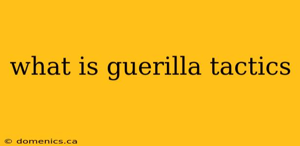 what is guerilla tactics