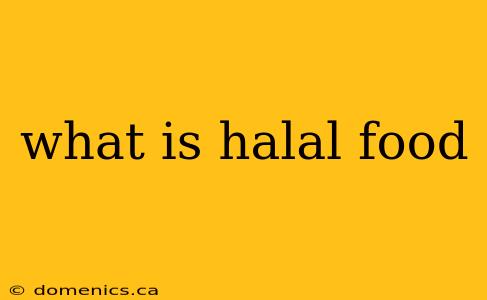 what is halal food