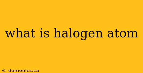 what is halogen atom