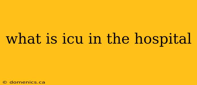 what is icu in the hospital