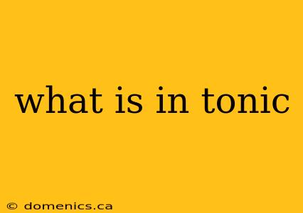 what is in tonic