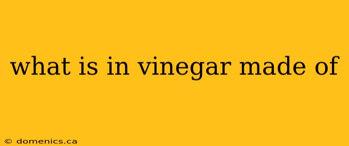 what is in vinegar made of