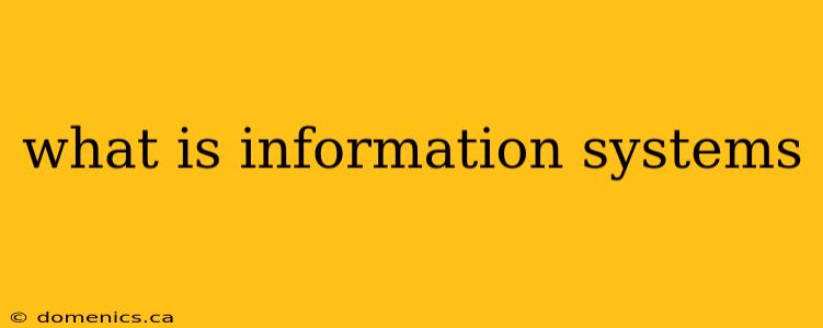 what is information systems