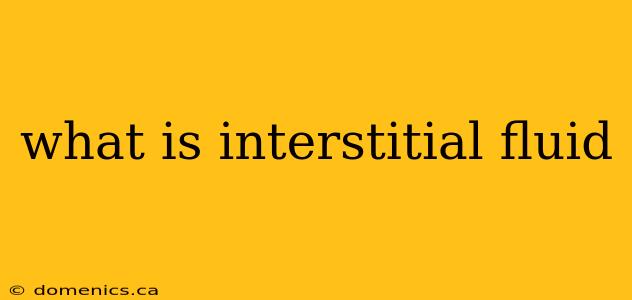 what is interstitial fluid